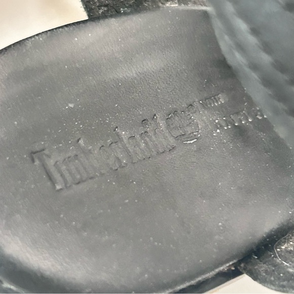 Timberland Roslyn Black Leather Chunky Plataform Strappy Sandals Sz 7.5 Y2k - Picture 5 of 10